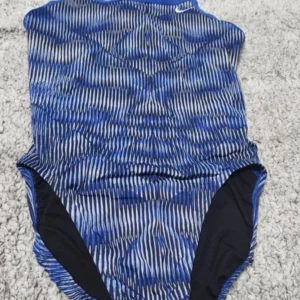 One Piece Swimsuit - Women's Size 10 Blue/Black Athletic Swimwear