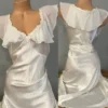White Satin Night Gown Victorian Lingerie Size 1X Chemise